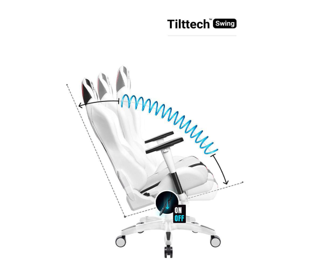 Diablo Chairs X-Ray 2.0 King Size Biało-czarny - 1192255 - zdjęcie 7